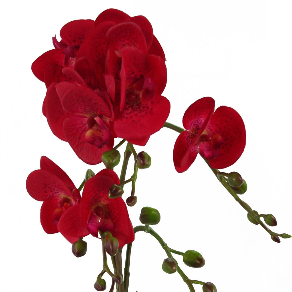 50cm Phalaenopsis Orchid Artificial Red Leopard Gold Pot