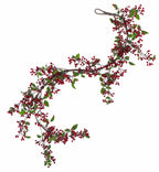 150cm Artificial Luxury Christmas Natural Red Berry Floristry Garland