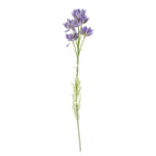 60cm Artificial White Rose Purple Starflower Display Glass Vase