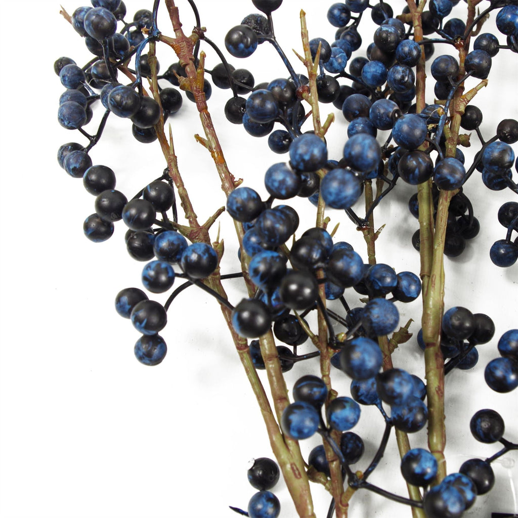 Artificial 70cm Blue Christmas Berry Spray