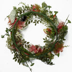 60cm Artificial Pink Lily Wreath