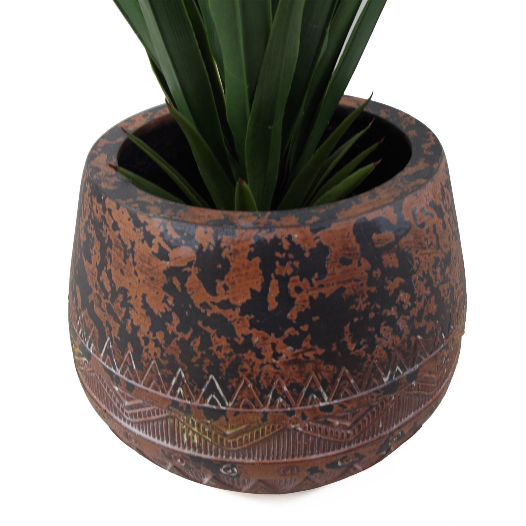 24cm x 30cm Large Zaturn Planter Brown Black