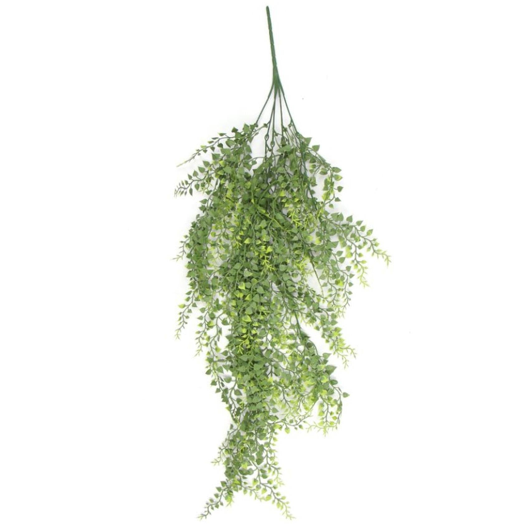 Hanging UV Fire Resistant Artificial Trailing Button Fern Plant 82cm