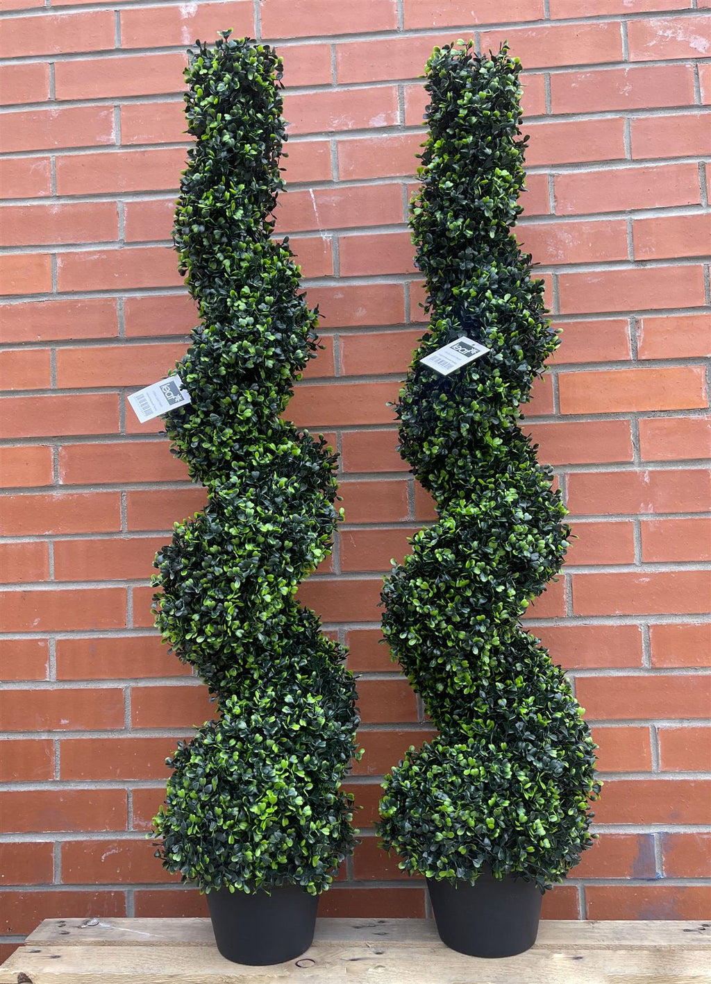 120cm Artificial Natural Boxwood Spiral Topiary