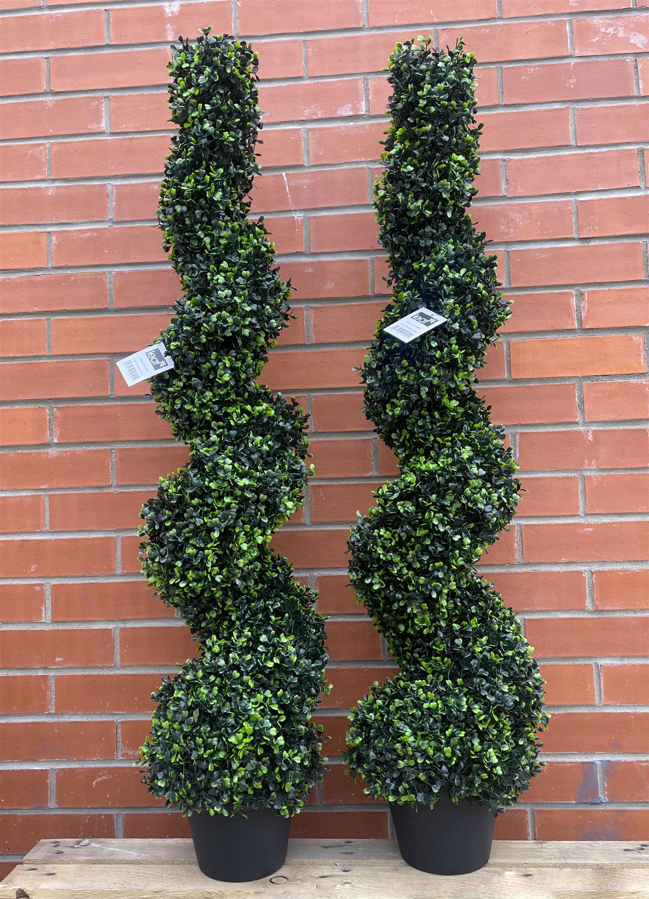 120cm Artificial Natural Boxwood Spiral Topiary