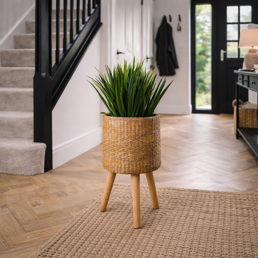 54cm x 30cm Rattan Effect Composite Large Planter