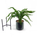 40cm Artificial Fern with Ceramic Planter Stand