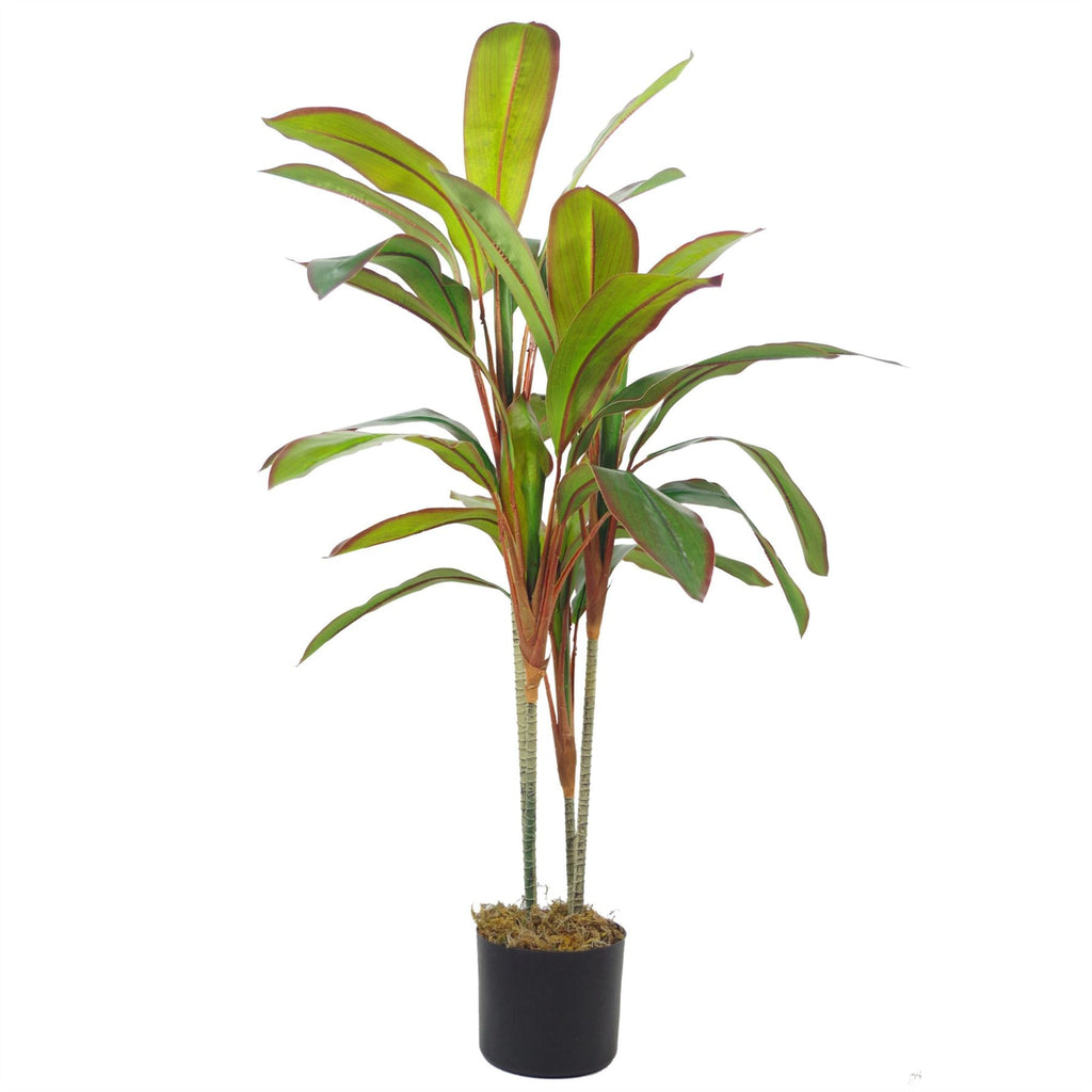 100cm Artificial Potted Dracaena Tropical Plant with Gold Planter