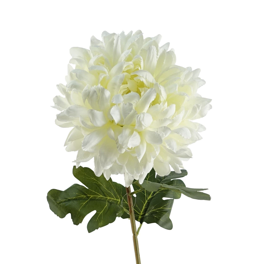 75cm Artificial Extra Large Reflex Chrysanthemum White