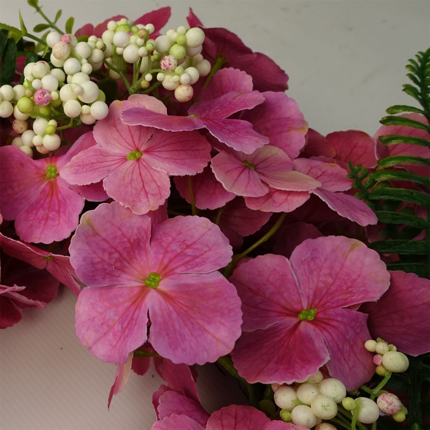 Artificial 40cm Pink Floral Blossom Wreath