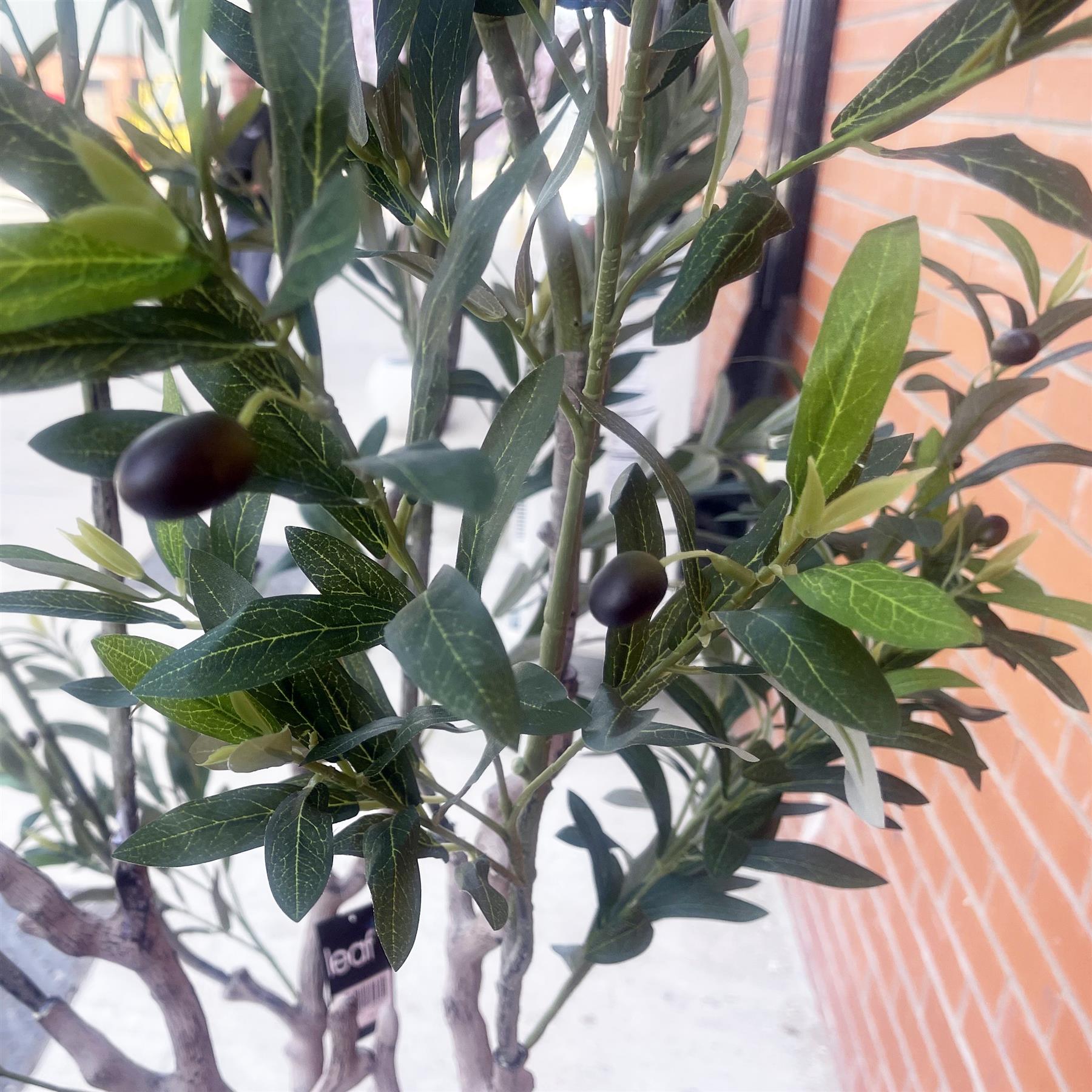 200cm XXL Artificial Olive Tree with Decorative Planter