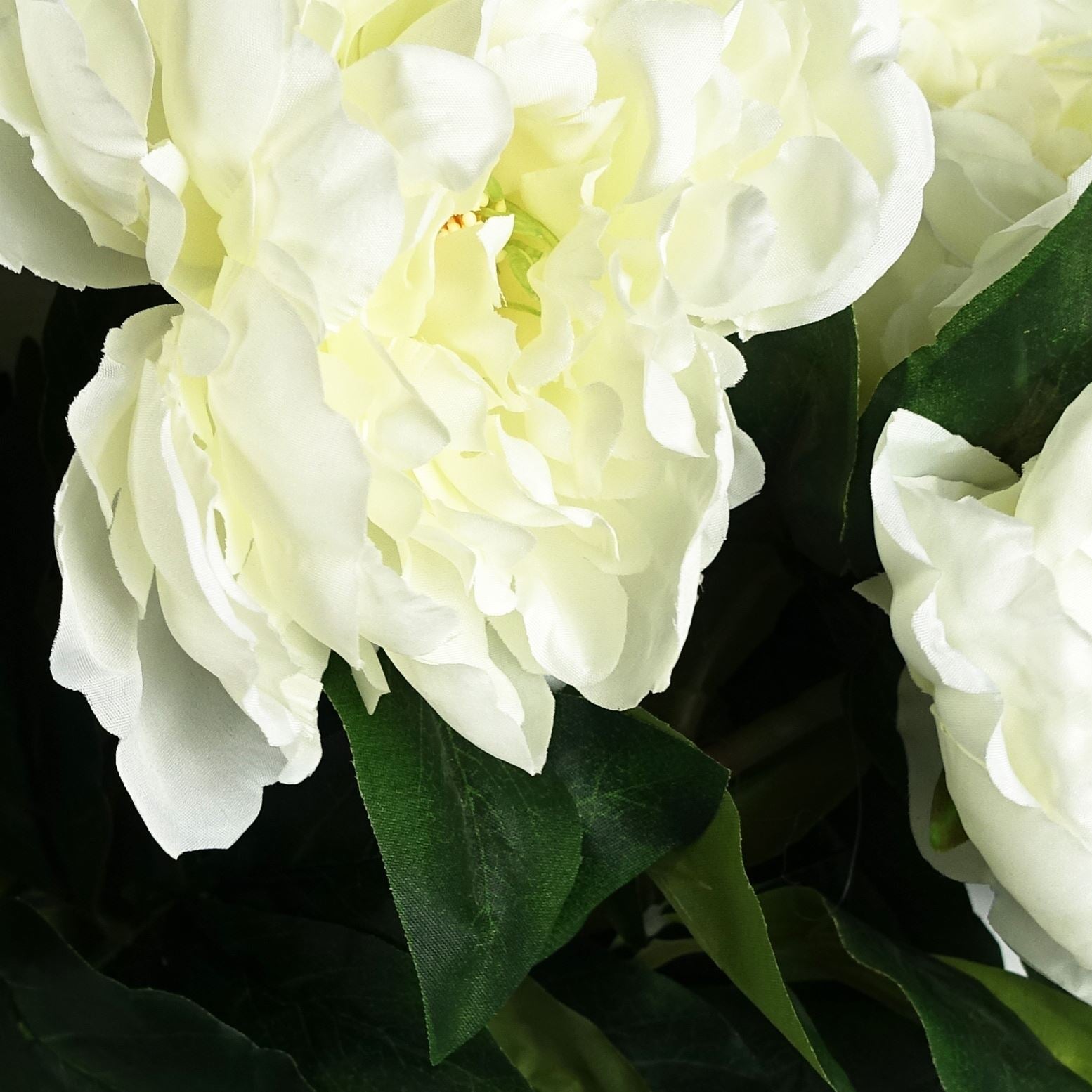80cm Artificial Cream Peony Stem