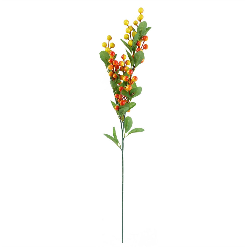 70cm Artificial Viburnum Display with Glass Vase