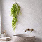 100cm Artificial Trailing Green Leaf Hanging Fern Plant Wired Stems