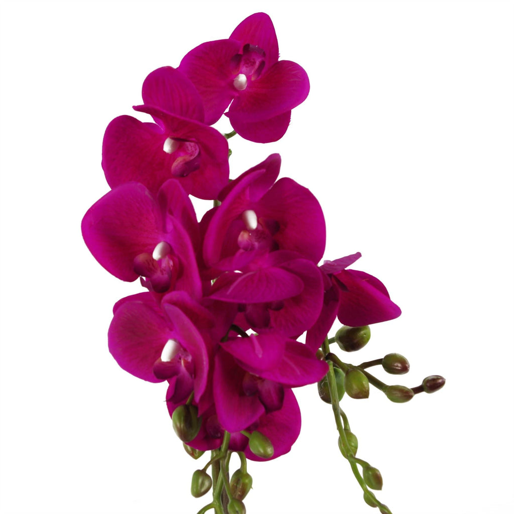 54cm Artificial Orchid Plant Dark Pink Gold Pot