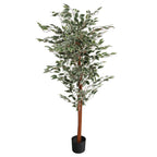 160cm Artificial Ficus with Natural Variegated Leaves