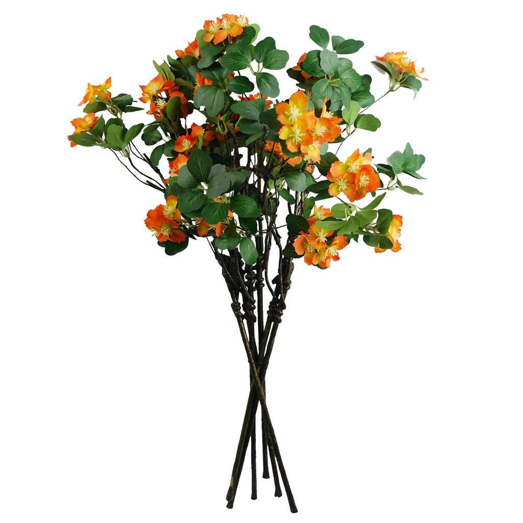60cm Artificial Flower Foliage Spray Orange