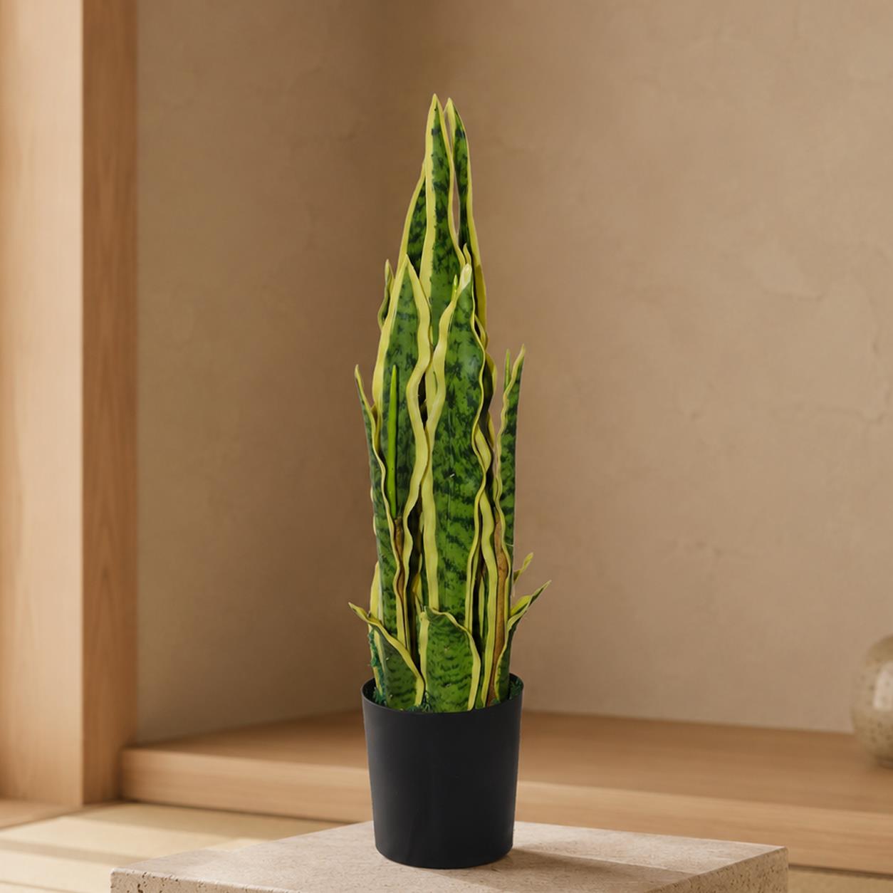 55cm Sansevieria Yellow Green Artificial Indoor Plant
