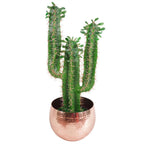 Leaf Large Planter 22 x 18cm Hammered Copper Colour Straight Edge