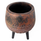 44cm x 30cm Large Zaturn Planter Brown Black with Legs Large