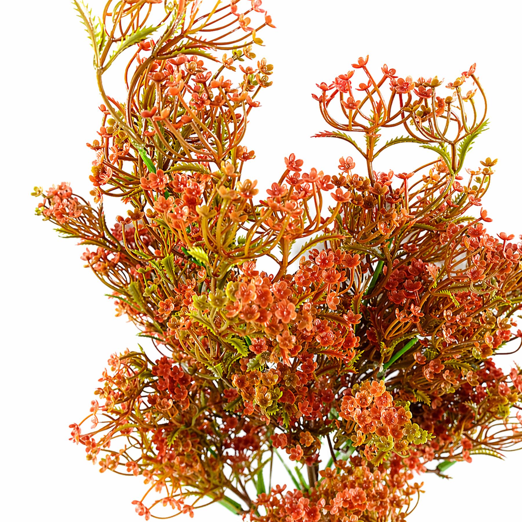 75cm Artificial Coral Berry Spray Bush Stem