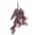 80cm Artificial Dusky Purple Coral Fern Trailing Plant Hanging Foliage