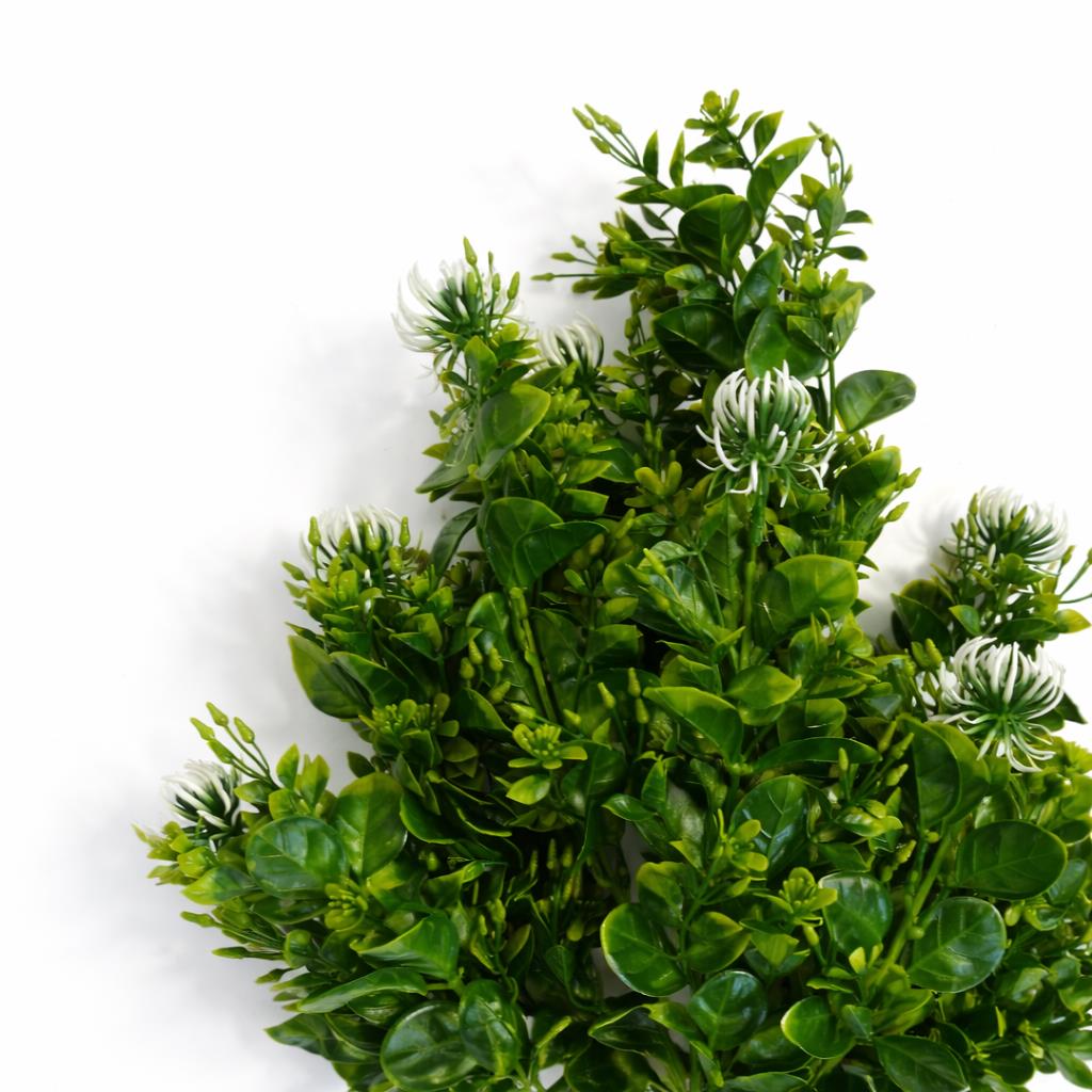 75cm Artificial Boxwood Budding Foliage Bush Stem