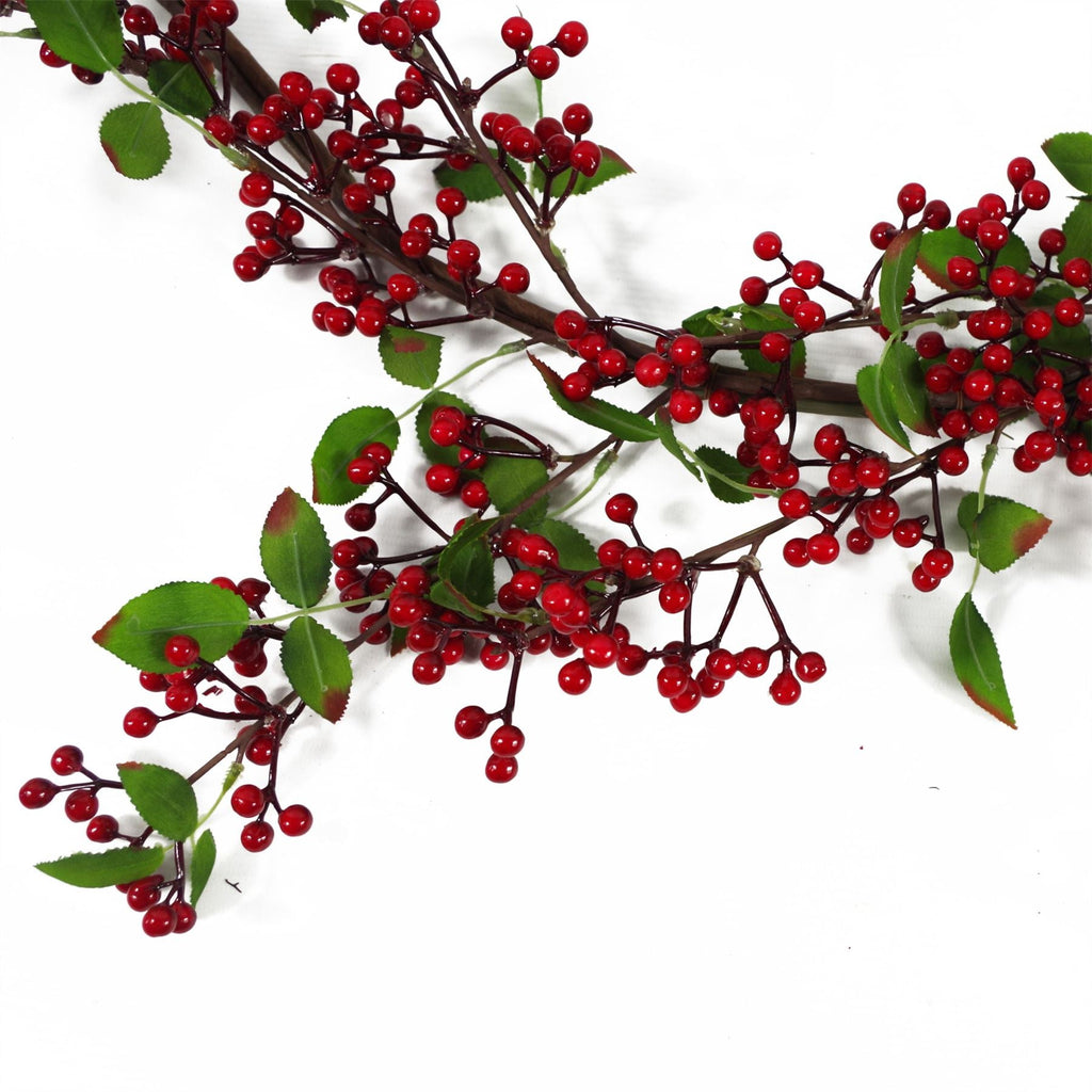150cm Artificial Luxury Christmas Natural Red Berry Floristry Garland