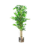 120cm Natural Look Artificial Bamboo Plants Trees with Silver Planter