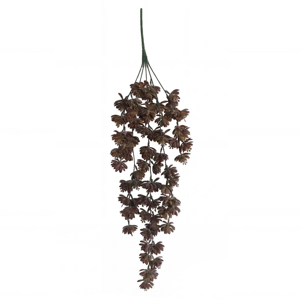 70cm Artificial Trailing Sedum Succulent Plant Dusty Brown Hanging