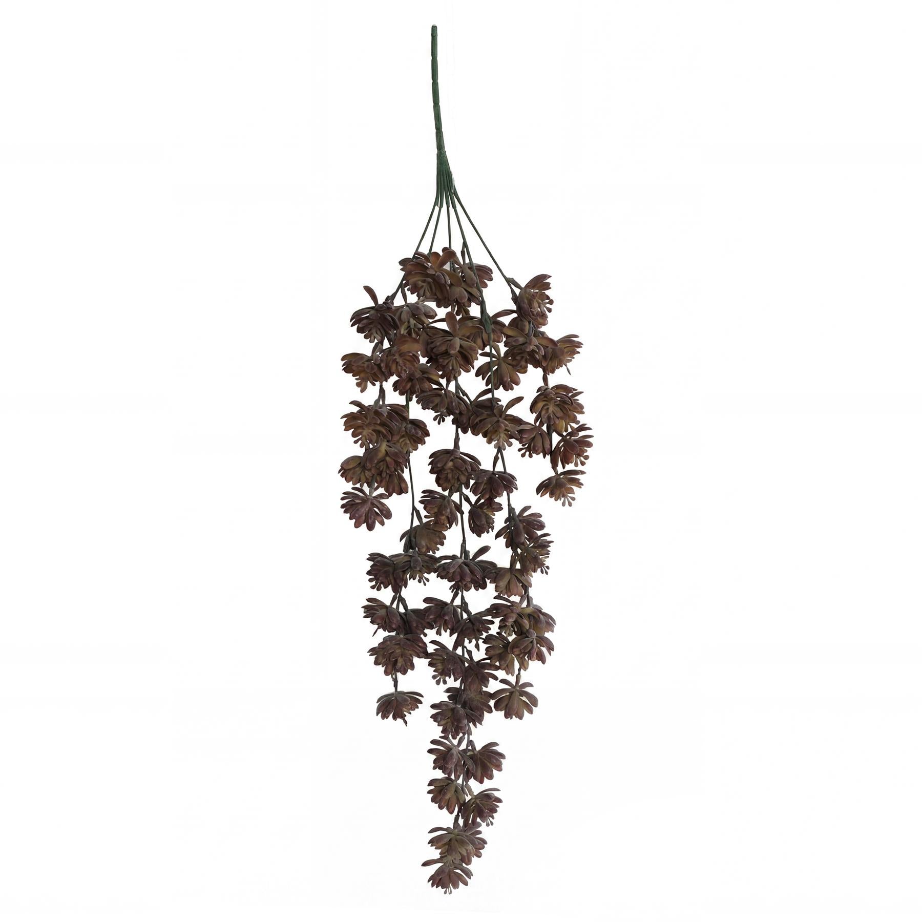 70cm Artificial Trailing Sedum Succulent Plant Dusty Brown Hanging