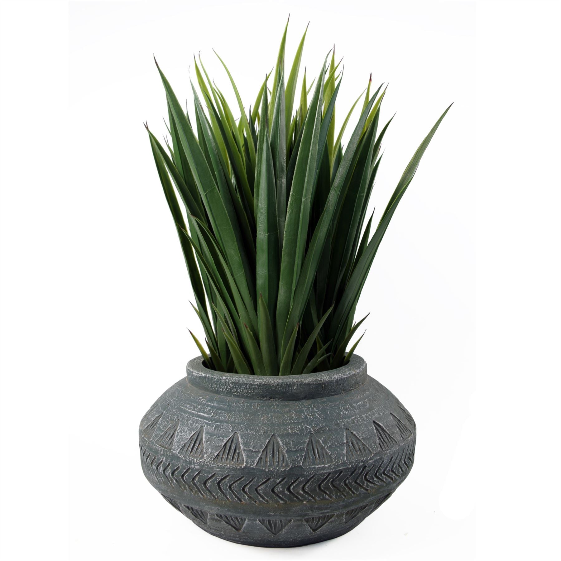 x 40cm Large Grey Gliese Triangle Planter 21cm