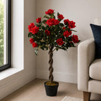 Artificial Red Rose Tree Wedding Twisted Vine Detail 90cm