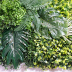 100cm Artificial Tropical Mixed Green Wall Panel Monstera Fern Foliage