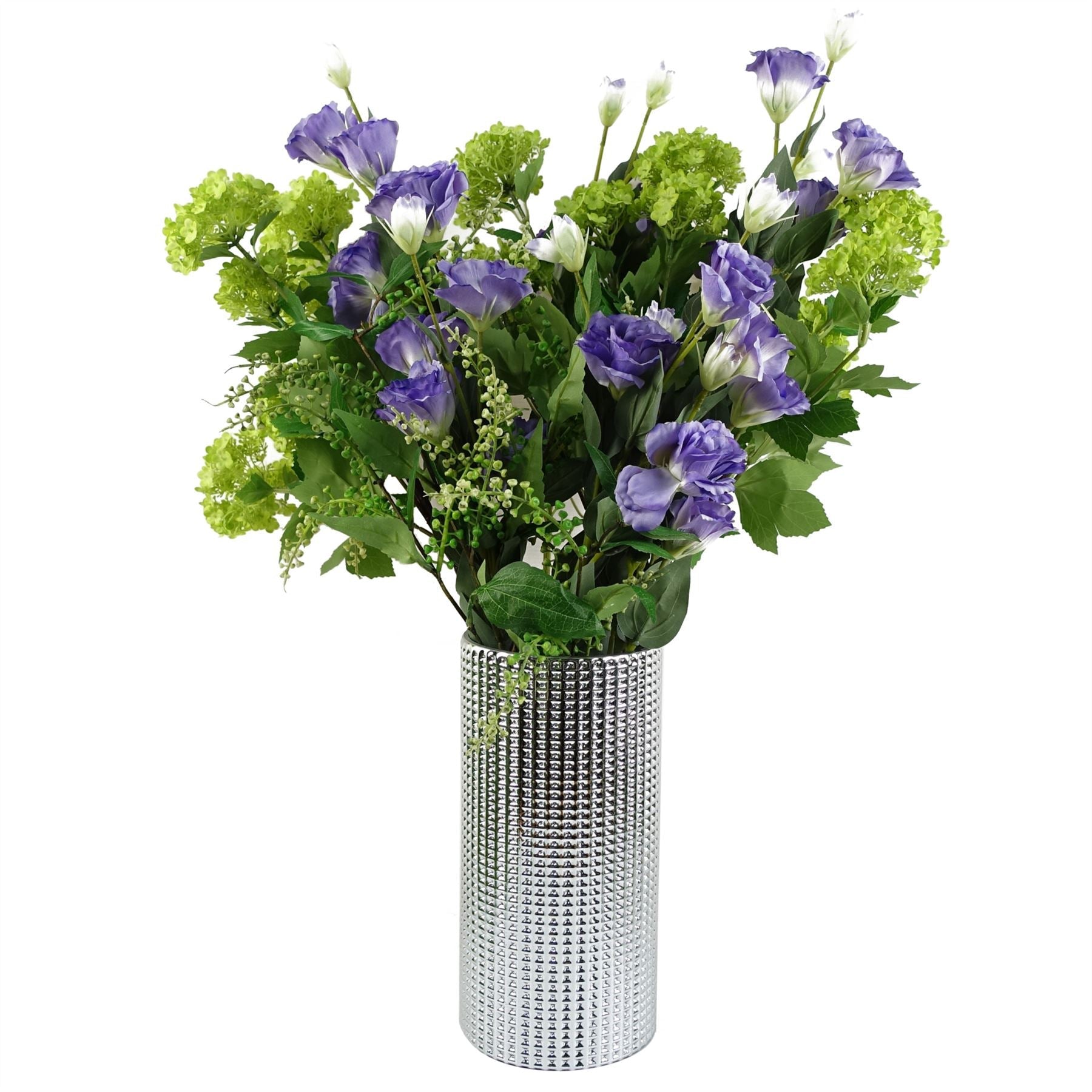 80cm Artificial Purple Wild Rose Stem 6 Flowers
