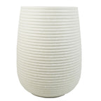 41cm x 30cm Mikos Large Ridged Composite Planter Stone Colour