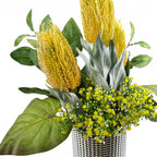 55cm Artificial Gypsophila Yellow Stem