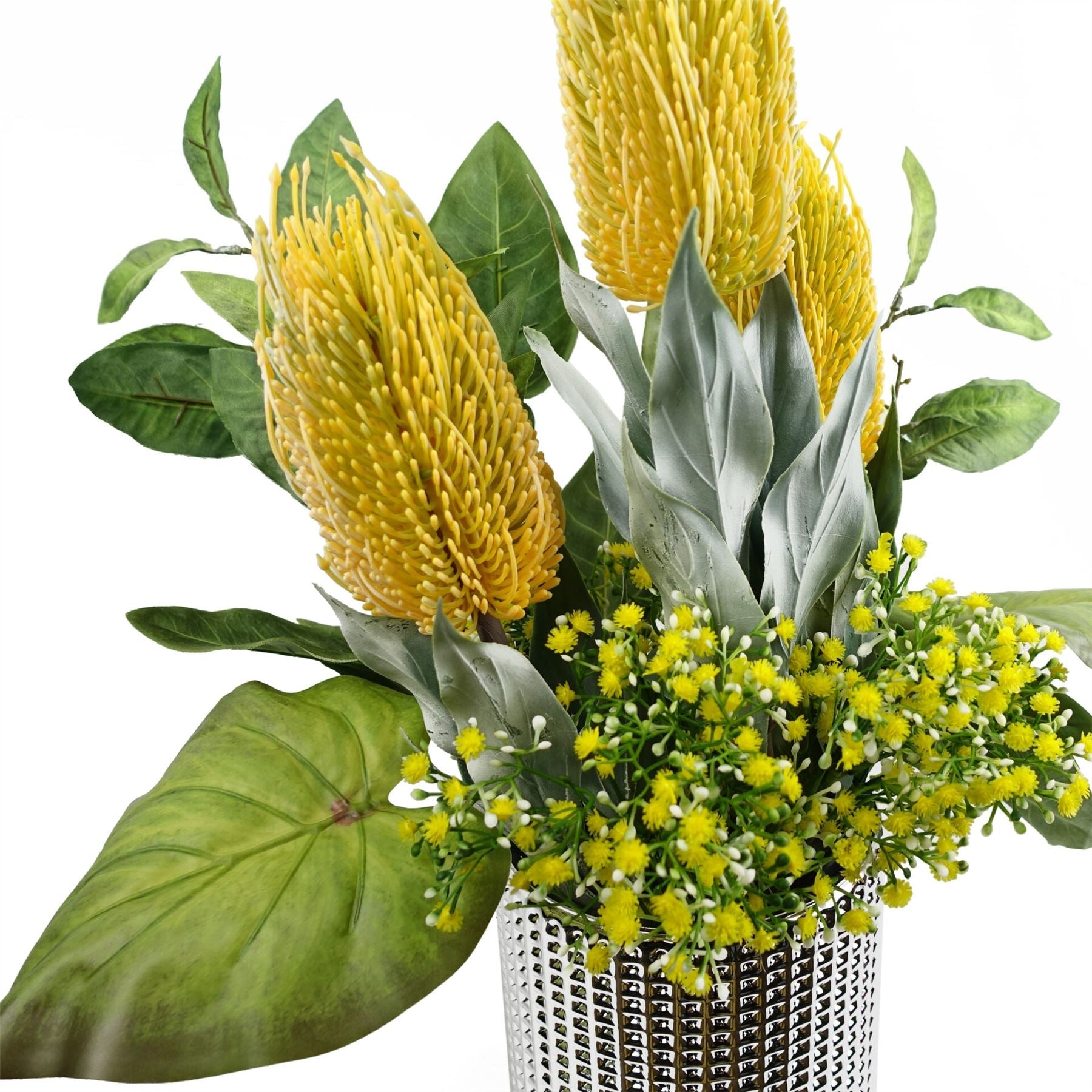 55cm Artificial Gypsophila Yellow Stem