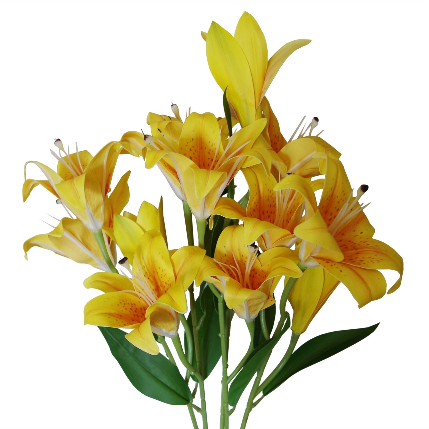 Artificial 60cm Lily Stem Yellow