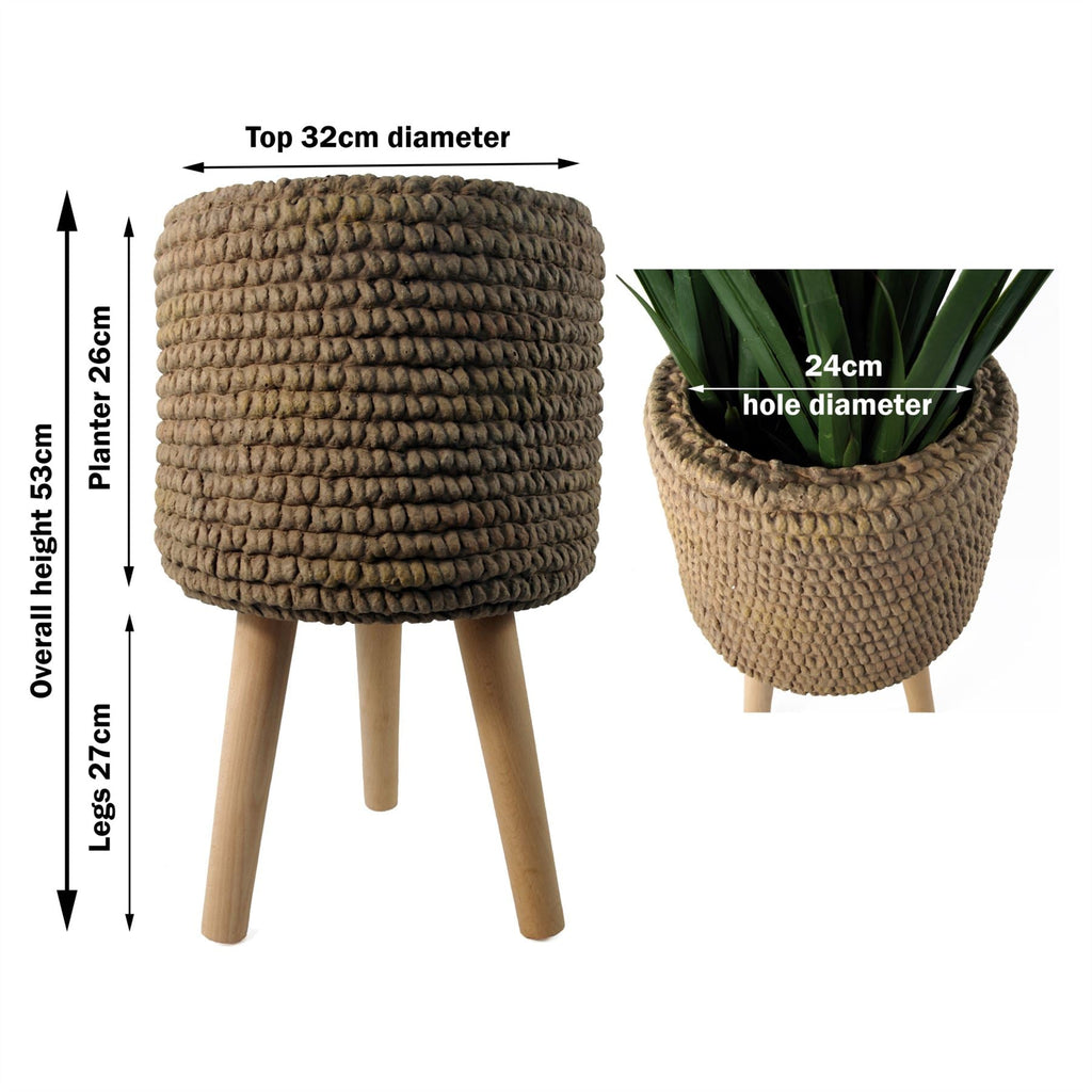 53cm x 32cm Seagrass Style Composite Large Planter