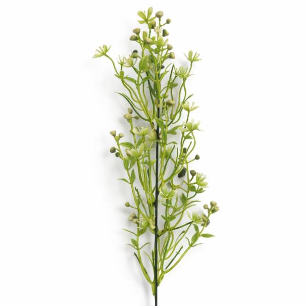 48cm Artificial Wild Berry Blossom Spray Stem Faux Green Floral Filler