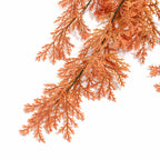 80cm Artificial Coral Fern Trailing Plant Autumn Orange Foliage