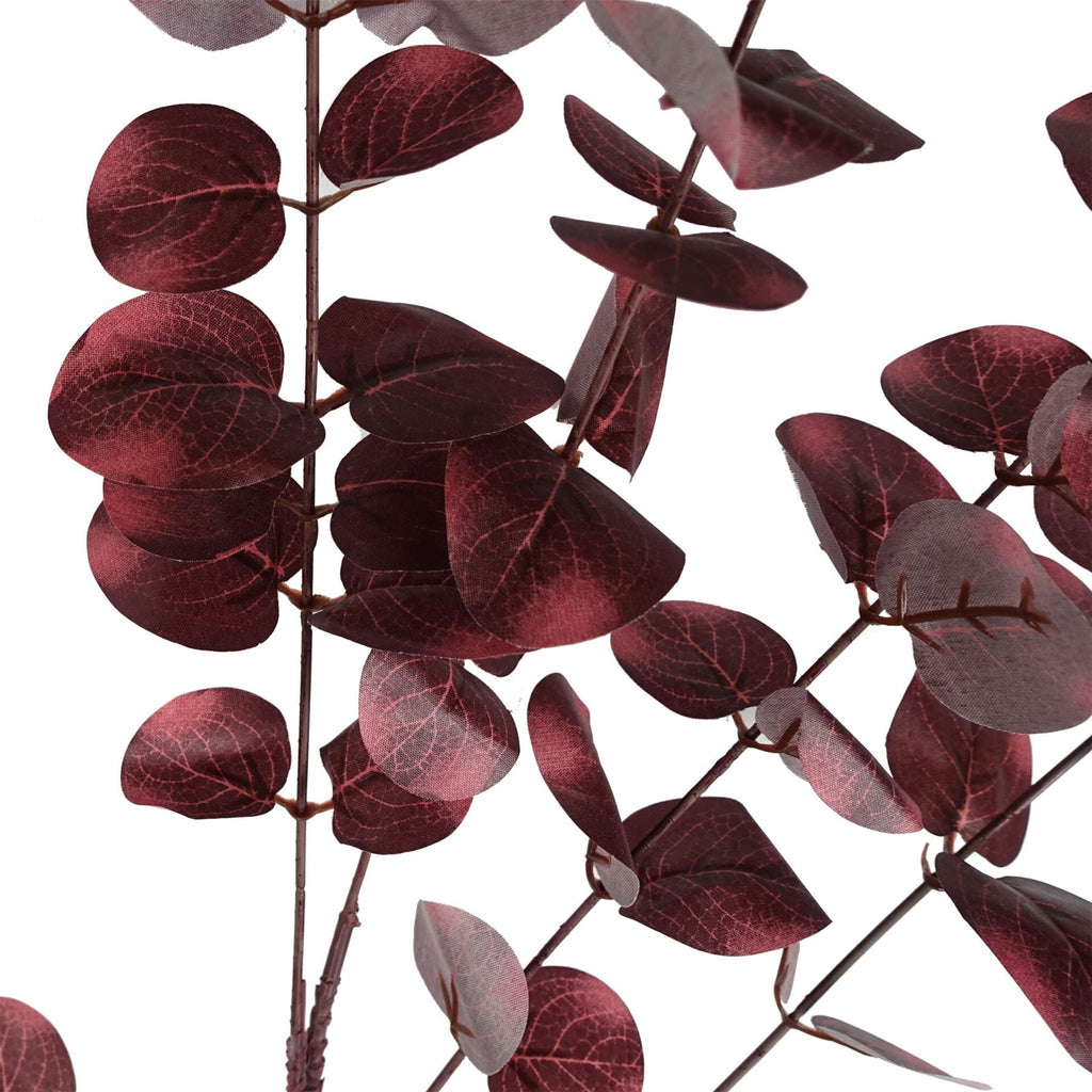 100cm Artificial Eucalyptus Foliage Burgundy
