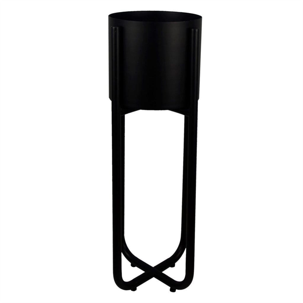 Leaf Planter Plant Pot Black 20 x 18cm