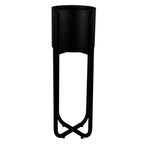 Leaf Planter Plant Pot Black 20 x 18cm