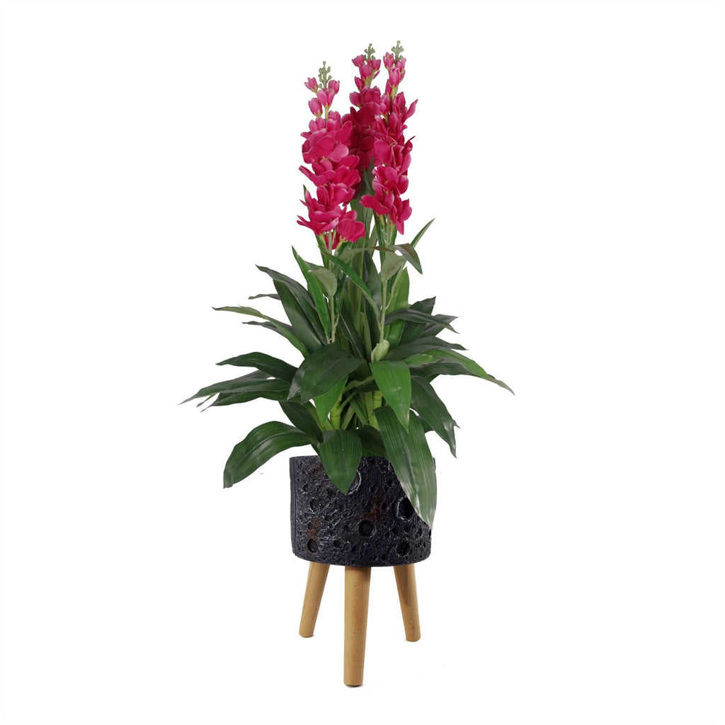 x 24cm Large Lunar Black Planter 35cm
