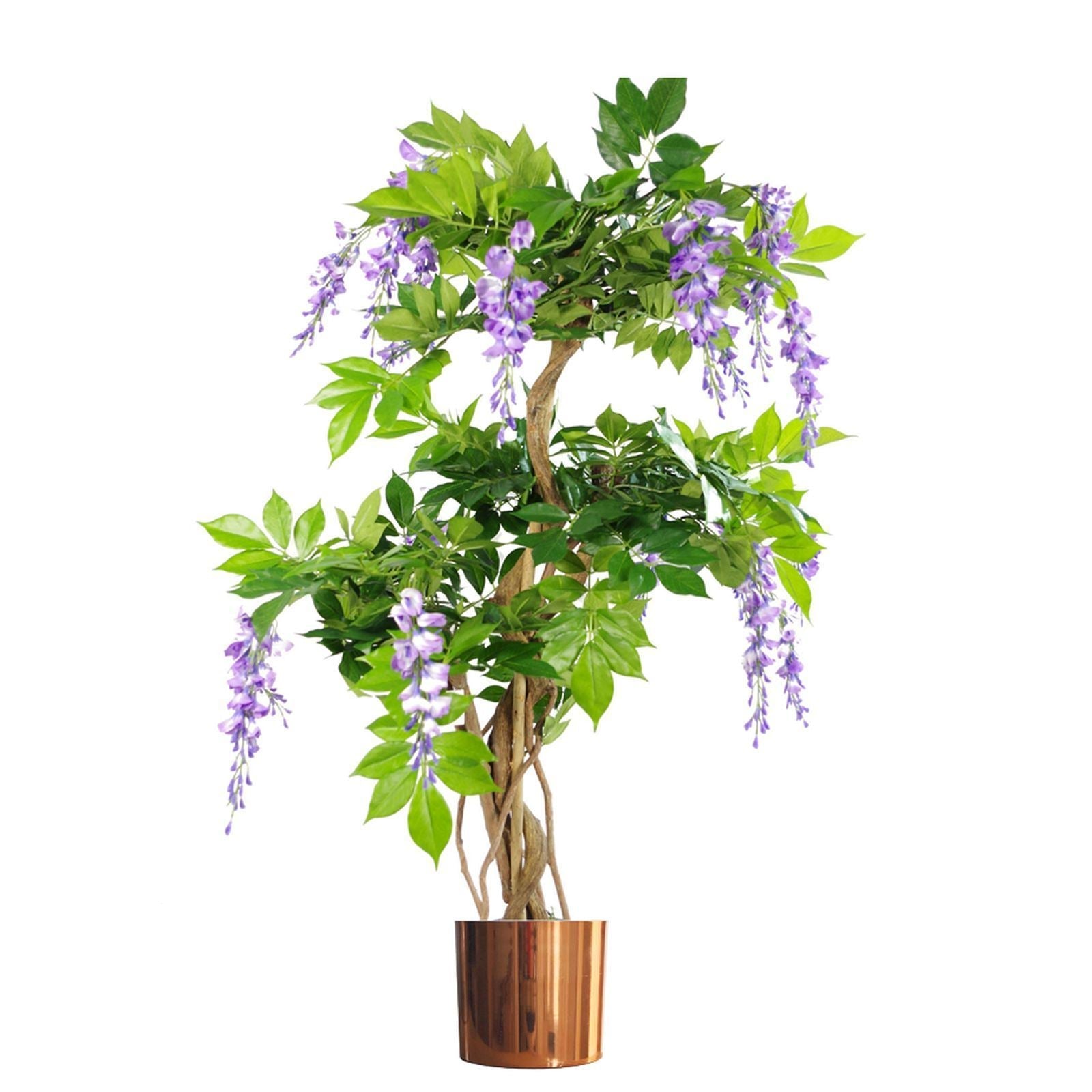 Leaf Planter Plant Pot with Polished Copper Finish 20 x 18cm