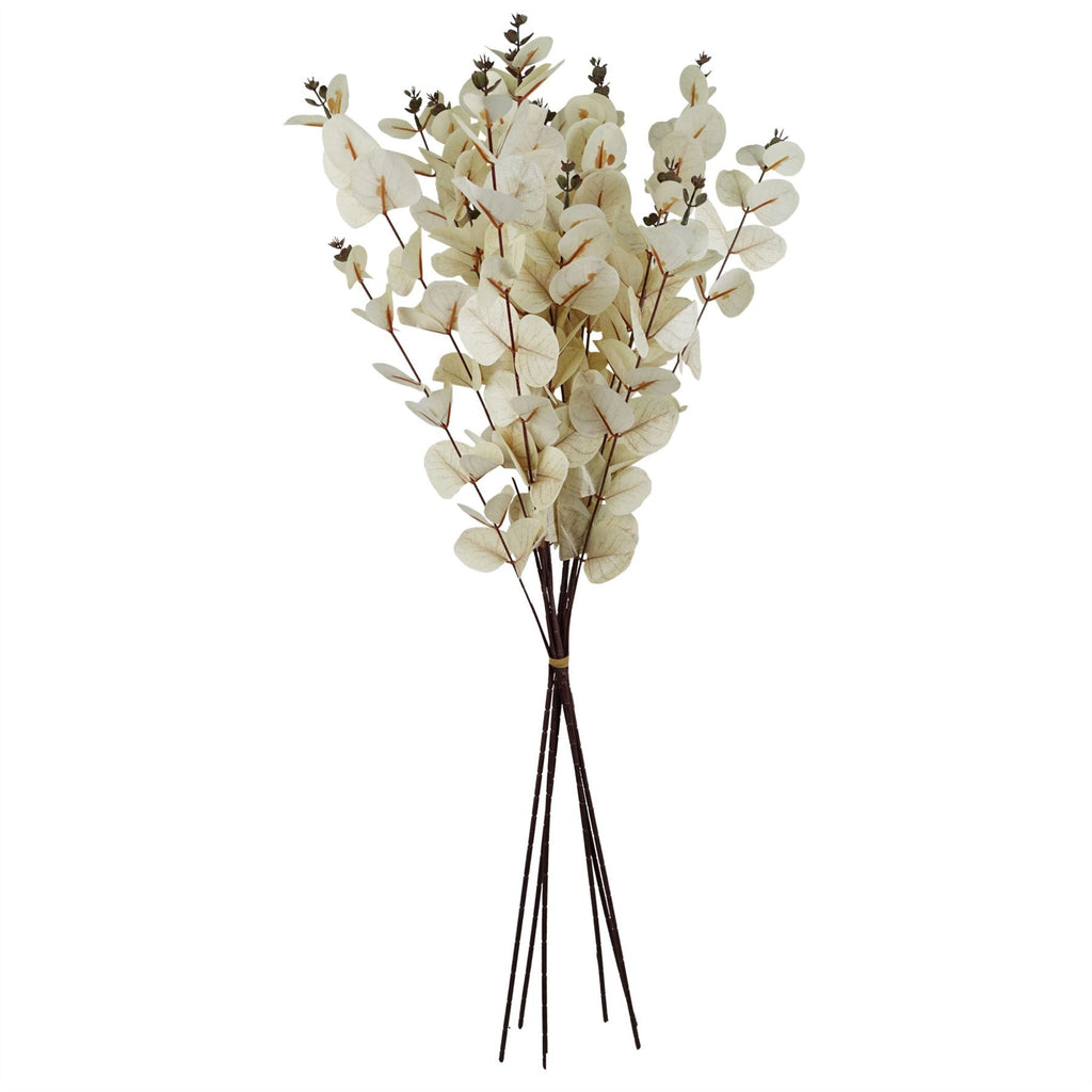 80cm Artificial White Eucalyptus Foliage Stem