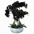60cm Orchid Artificial Black White Ceramic Planter