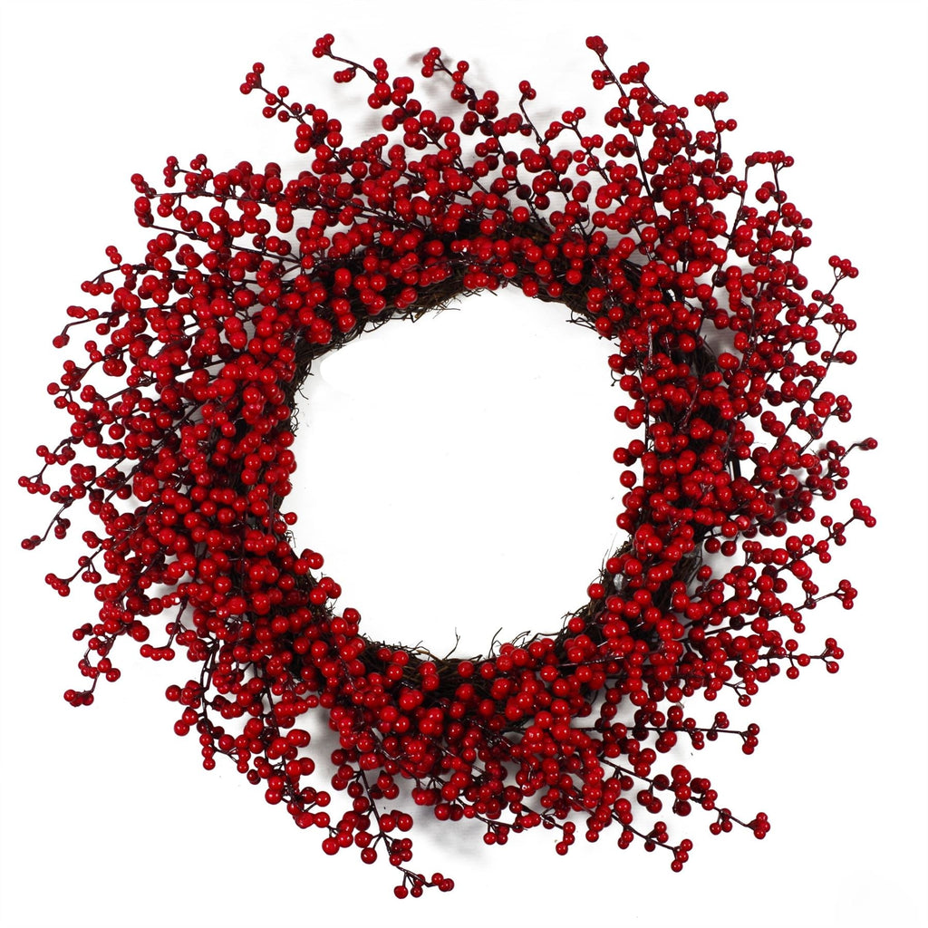 Artificial 60cm Large Luxury Christmas Red Berry Floristry Wreath